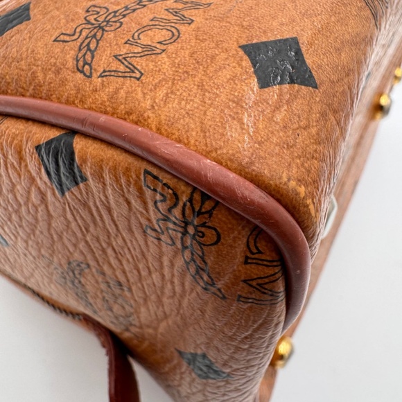 MCM Visteps Boston Bag Cognac - Picture 8 of 11